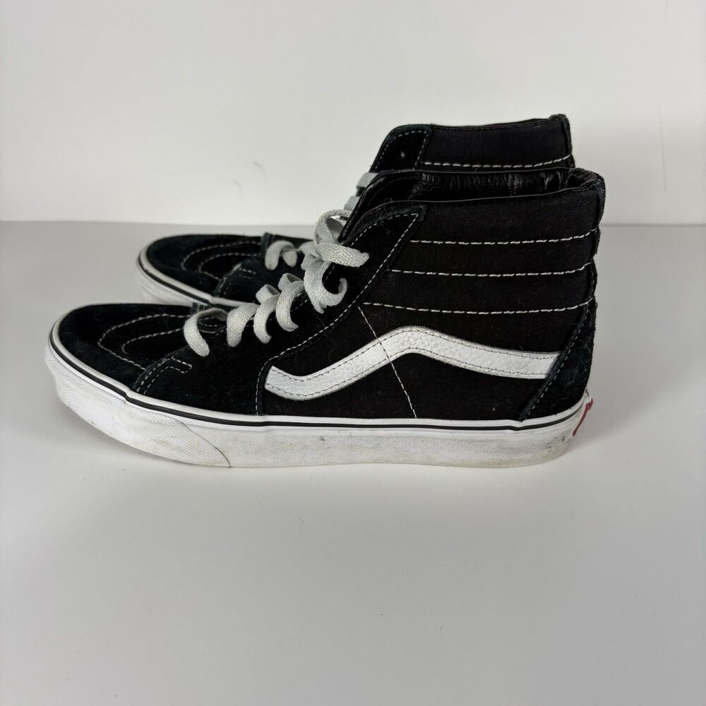 Vans SK8 HI Men/Women Black White High Top Skateboard Shoes Mens 6.5 Womens 8 US